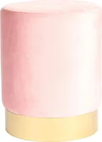 Runde Samt Pouffe Fußhocker Schlafzimmer Dressing Tisch Akzent Stuhl Rosa
