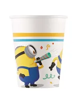 Procos 93512 - Párty pohár Minions Rise Of Gru, max. objem 200 ml, 8 kusov, jednorazový papierový pohár, detská narodeninová párty, párty riad,  Mix