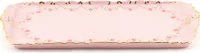 Tablett 36 cm, rosa Porzellan, Blumen, Goldlinie, Leander