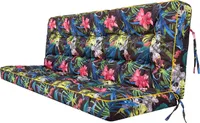 Sitzkissen Bankkissen Bankauflage für Gartenbank Schaukelkissen Bodenkissen Kissen für Hollywoodschaukel Outdoor und Indoor -180 cm - Bunte Bläter
