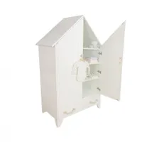 Puckdaddy Kleiderschrank Carlotta 110x55x187cm, Schrank mit Schublade, Kiefernholz und MDF in Weiß