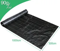 Wolketon 3x10m tkanina proti burine 90g/m2 čierna tkanina proti burine 10m