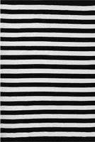 BELIANI Teppich Schwarz mit Weiß 140 x 200 cm mit Streifen Handgewebt Rechteckig Modern