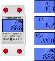 LCD Drehstromzähler geeicht für DIN Hutschiene KWh Zähler 5(80) A 230V Stromzähler