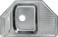 Keton Edelstahl-Einbauspüle 1 Becken 77x47cm Eckspüle