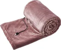 USB Elektrische Heizdecke Fleece Tragbarer Beheizter Überwurf Winter Warmer Schal UK Pink