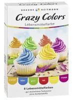 Brauns-Heitmann Lebensmittelfarbe Crazy Colors 6 x 5ml