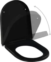 vidaXL Toilettensitz mit Absenkautomatik und Quick-Release Schwarz
