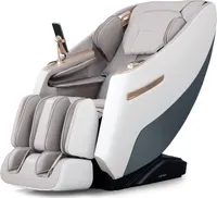 COSTWAY Elektro Massagesessel, Zero Gravity SL Track Shiatsu Massagestuhl Heizung, Luftdruckmassage, 12 Automatik-Modi & Fernbedienung Weiß