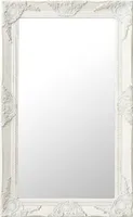 Ankonbej Wandspiegel im Barock-Stil 50x80 cm Weiß