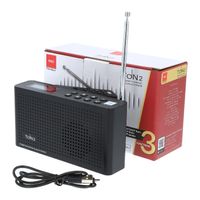 RED OPTICUM TON 2 - UKW/FM / Internet-Radio / Bluetooth Lautsprecher - schwarz - Tragbares Internetradio WLAN mit Kopfhörerausgang, 2-zeiliges LCD Display, Digitalradio Badradio