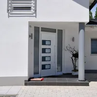 Drzwi wejściowe Biały 100x210 cm Aluminium i PVC