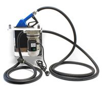 Wiltec Harnstoffpumpe 230 V 400 W 40 l/min, selbstansaugende Förderpumpe für AUS32 Urea, Membranpumpe zur Betankung, mit Trägerplatte u. Edelstahl Zapfpistole