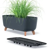 Prosperplast®, Doniczka, DGCL600-S433, Antracyt, Doniczka z wkładem Nóżki Wkład