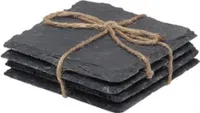 podtácky 10 x 10 cm 4 kusy čierne
