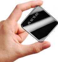 QuchiQ™ Powerbank 10000 mAh Klein Aber Stark -Mini Powerbank -Mobiler Akkulader - powerbanks für iPhone Samsung-Micro USB & USB-C Eingang - LED-Lampen