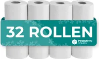 32 Rollen Küchenrolle 3-lagig weiß Großpackung 64 Blatt pro Rolle