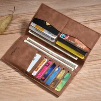 Business Retro Flip mit mehreren Karten Slots Männer Geldbeutel Handtasche Karten Taschen - Kaffee
