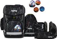 ergobag Schulranzen Reflex Glow-Edition Cubo Light Set 6-teilig Super ReflektBär schwarz