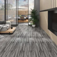 pVC dlaždice vidaXL 4,46 m² 3 mm samolepiace pruhované sivé