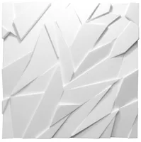 DECCART | 3D Deckenpaneele & Wandpaneele Weiß | Dekorative Schaumstoff-Kasetondecken Saphir | 60cm x 60cm | 0,36 m²