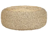 BELIANI Taburet přírodní mořská tráva vodní hyacint 50 cm polystyrenová výplň puf podnožka boho styl