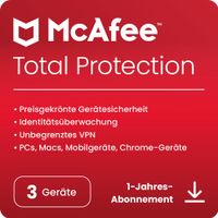McAfee Total Protection 2023 - 3 Geräte - 1 Jahr (Lizenz per Email)