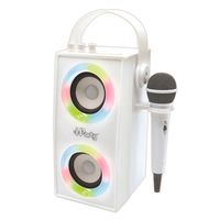 Lexibook BTP180Z Iparty Bluetooth -Lautsprecher mit Mikrofon- und Lichter -Effekten - Weiß