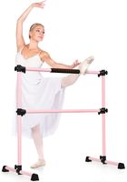 COSTWAY Baletní tyč volně stojící, výškově nastavitelná baletní tyč, železná baletní tyč, strečová tyč s nosností až 50 kg, ideální pro děti i dospělé