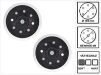 2x Makita Schleifteller Weich für Exzenterschleifer / Schleifmaschine 150 mm M8 ( 196684-1 )