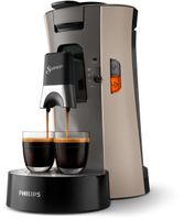 Philips Senseo® Select Kaffee Pad Maschine, 3 Kaffeespezialitäten, Kaffeestärkewahl Plus, Crema Plus, Beige (CSA240/30)