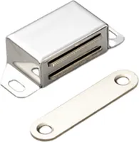 INF 10 Stück Schranksauger mit starkem Magnet, große Größe Silber