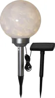 Star Trading Solárny záhradný bodec Luna, LED, guľové svetlo, vonkajšie, 2 rôzne režimy svietenia, súmrakový senzor, teplá biela, 37 cm