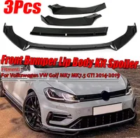 AUDEW spojler przedniego zderzaka spojler przedniego zderzaka czarny błyszczący do VW Golf MK7 VII 2014-2019