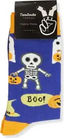 TwoSocks Halloween Socken Skelett Damen und Herren Socken Einheitsgröße Baumwolle