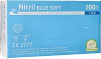 Medi-Inn Nitril blue soft Einmalhandschuhe | blau | latexfrei und puderfrei (Größe: M, 100 Stück)