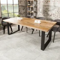 riess-ambiente Massiver Esstisch IRON CRAFT 200cm natur Mangoholz Eisen Kufengestell Industrial Design Esszimmertisch Küchentisch Tisch Holztisch Konferenztisch