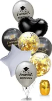 Oblique Unique Konfetti Luftballon Set 8 Stk. Prüfung bestanden Schulabschluss Abitur Studium