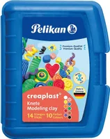 Pelikan detská modelovacia hmota Creaplast 10 farieb v modrom puzdre, 240 g