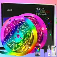 ZMH LED pásky 30m Smart RGB 16 milionů barevných variací nastavitelných pomocí aplikace pro dálkové ovládáníVhodné pro pártyVánoční dekorace