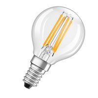 Żarówka LED OSRAM SUPERSTAR + CLASSIC P FIL 25, E14, w kształcie mini-kuli, 2,2W, 300lm, 2700K, ciepłe białe światło, znacznie zredukowana składowa niebieska, zmniejszone zmęczenie oczu, możliwość ściemniania, niskie zużycie energii