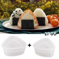 2pcs dreieckige Form Sushi Form Onigiri Reiskugel Bento Presshersteller DIY -Werkzeug