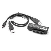 vhbw Festplatten Adapter kompatibel mit Microsoft XBox 360 E, 360 Slim - USB SATA Kabel