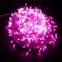 Lichterkette 100m 1000 LED 8 Lichtmodi Wasserdicht Innen Außen Weihnachten Hochzeit Party Garten Deko, Rosa