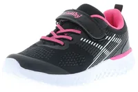 ConWay Kinder Mädchen Sneaker Turnschuhe Halbschuhe Sportschuhe schwarz/pink, Größe:35, Farbe:Schwarz