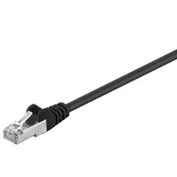 Goobay 68668 Kabel krosowy CAT 5e, SF/UTP, czarny, 15 m - mieszanka miedzi CCA