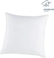 HÄUSSLING HOME 3-Kammer Federn- und Daunenkissen 80x80 cm | Kopfkissen, Kissen, Deutsche Manufaktur, 60% Daunen, auch für Allergiker geeignet, Bezug 100% Baumwolle,