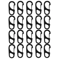 Karabiner Mini Schlüsselanhänger, Titanlegierung Karabinerhaken,  Metall Schnalle Doppelkarabiner, für Wandern, Camping, Reisen,(Schwarz)