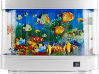 Zierfisch-Simulationslampe, kuenstliche Aquarium-Lampe, LED-Meereslandschaftslampe, Desktop-Heim-Nachtdekoration, kleine Tischlampe, kleine Fischlampen, Geschenk zum Entspannen