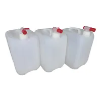 plasteo® 10 Liter Getränke Leer Camping Wasserkanister Natur mit  Auslaufhahn und Schraubdeckel, Lebensmittelecht, BPA Frei, Tragbar, Robust und Langlebig